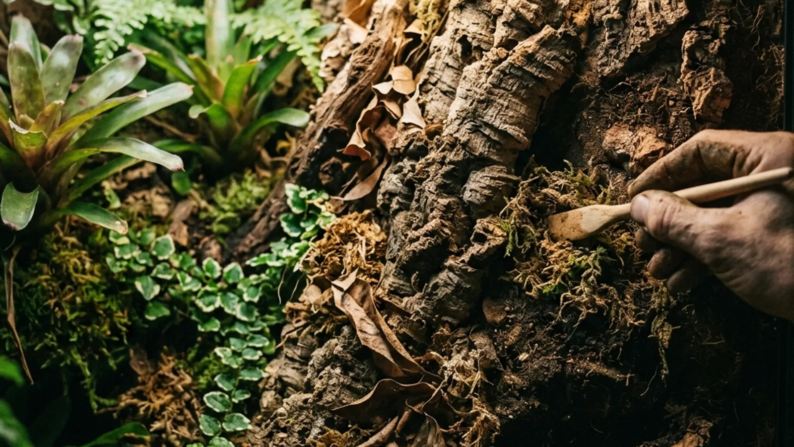 3D-Rückwand gestalten — Terraristik-Bauidee