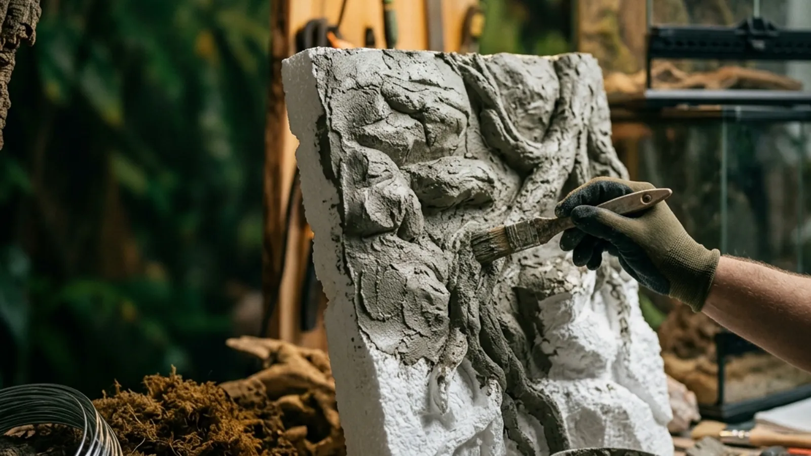 3D-Rückwand aus Styropor und Fliesenkleber — DIY-Anleitung