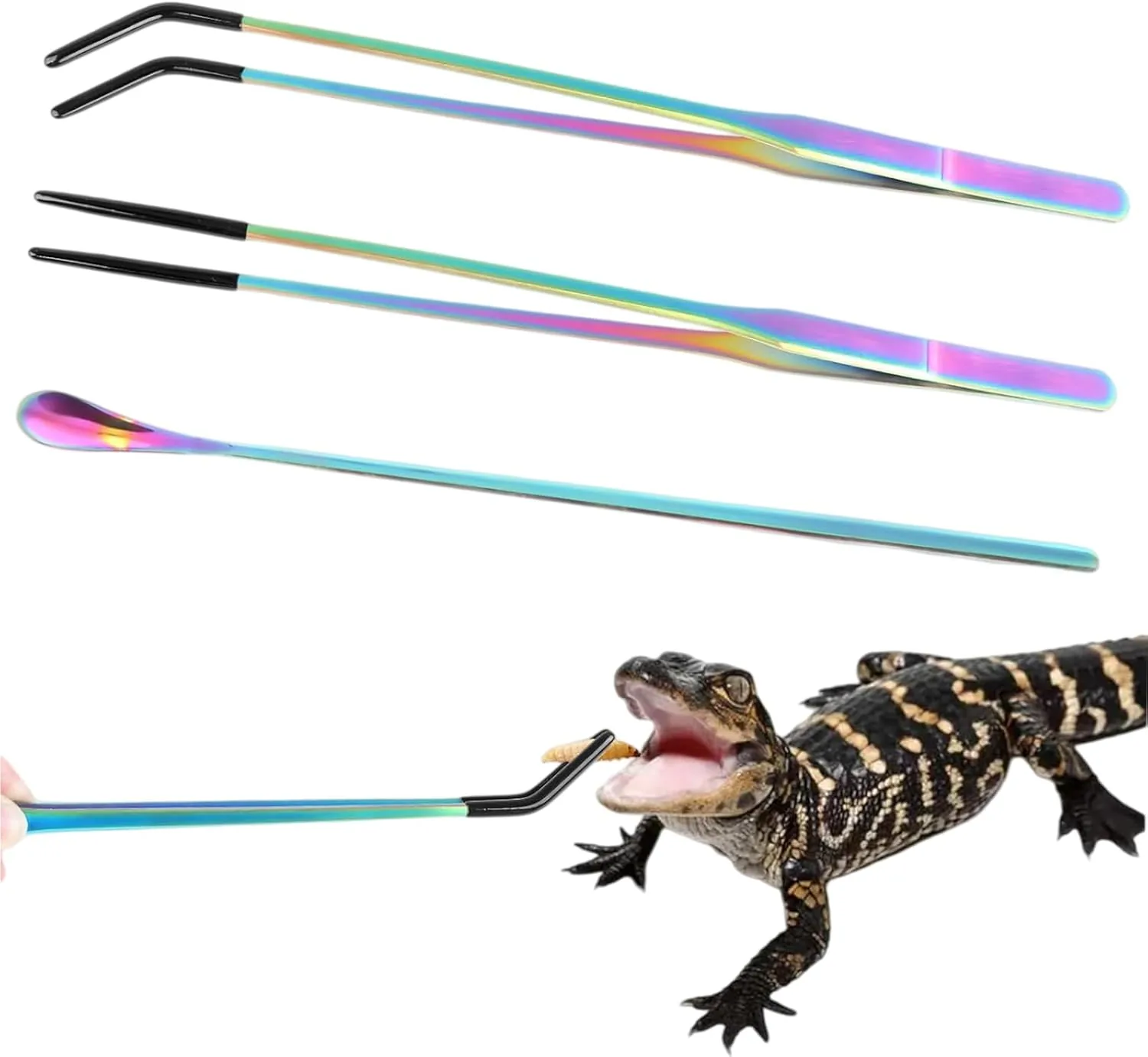 FrostyFlair Terrarium-Pinzette Edelstahl Set