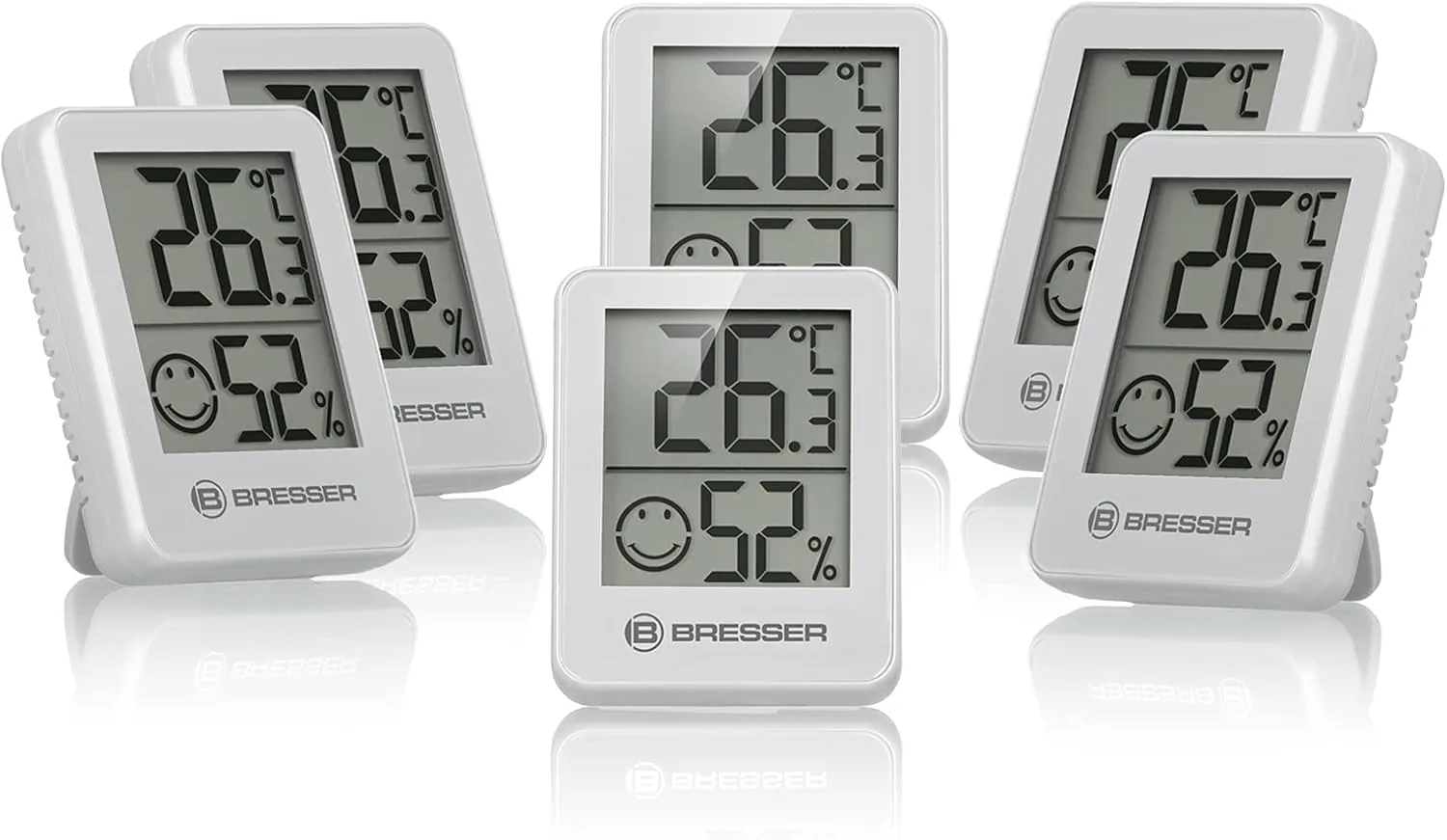 Bresser Thermometer Hygrometer, 6er Set