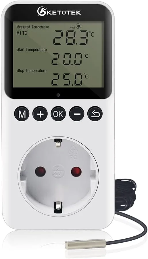 KETOTEK Terrarium-Thermostat Tag/Nacht