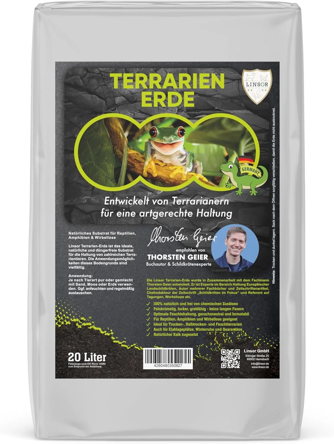 Linsor Terrarienerde 20 L Substrat