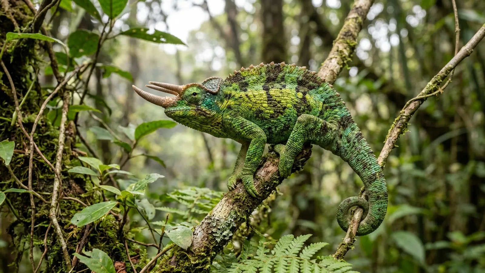 Dreihornchamäleon (Trioceros jacksonii) — Artenportrait