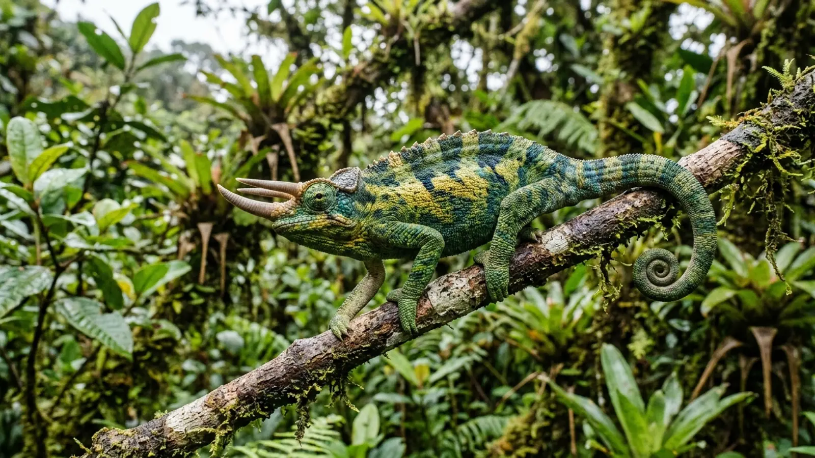 Vierhornchamäleon (Trioceros quadricornis) — Artenportrait